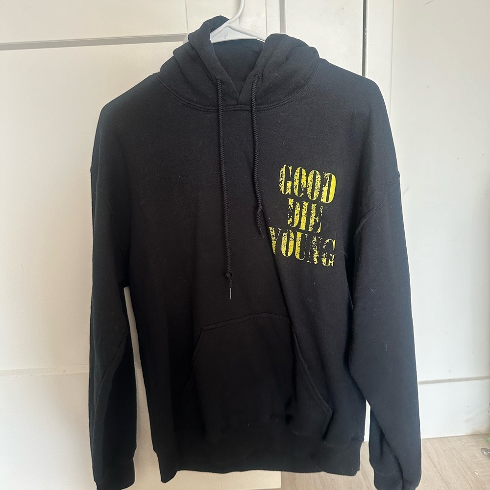 Black and Yellow Graphic Sweatshirt Hoodie